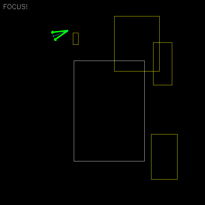Focus — person not looking at phone